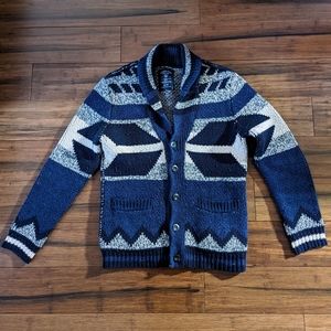 American Eagle Heavyweight Wool Blend Southwestern Style Cardigan Sweater - XS